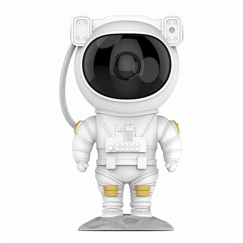 Creative astronaut galaxy starry sky projector nightlight on table with remote control, black finish