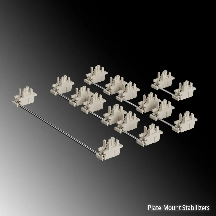 Keyboard Shaft mechanical keyboard space bar stabiliser accessories kit with 4.3-inch wire in black or milky white.