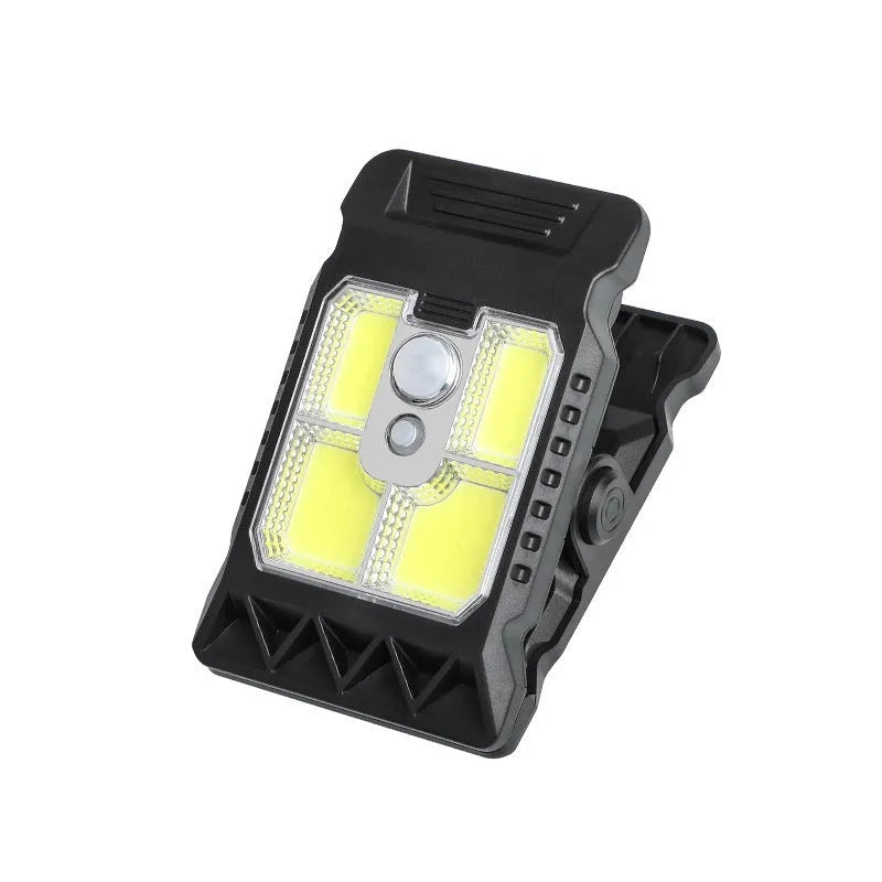 White intelligent induction clip lamp showing motion sensor and clip mechanism