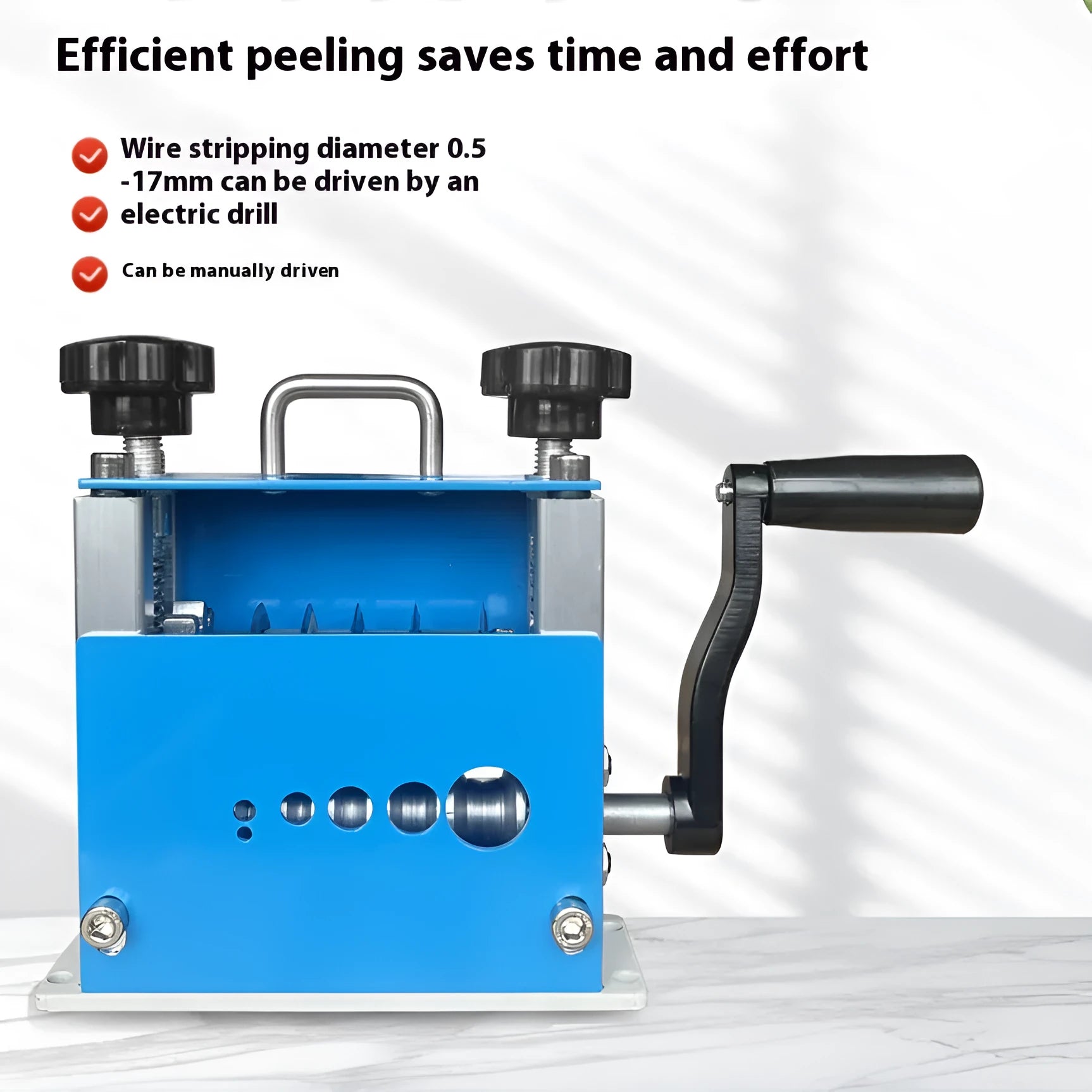 SD-017 manual wire stripping machine with adjustable mechanism for wires 0.5-17mm diameter