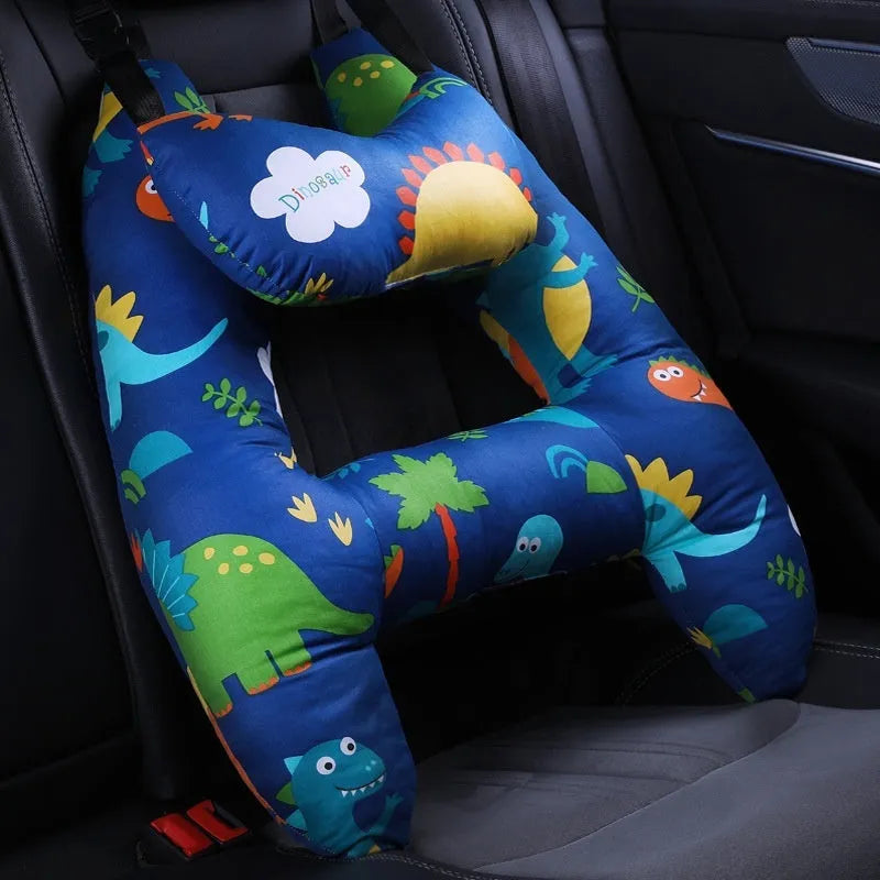 55x70cm car headrest sleeping pillow with pearl cotton filling in child-friendly patterns