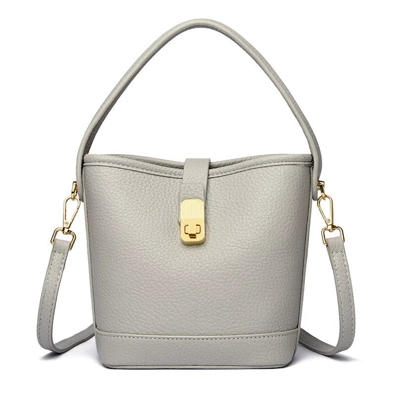 Multi-layer single shoulder bag in soft PU leather with nylon lining and 3D outer pocket