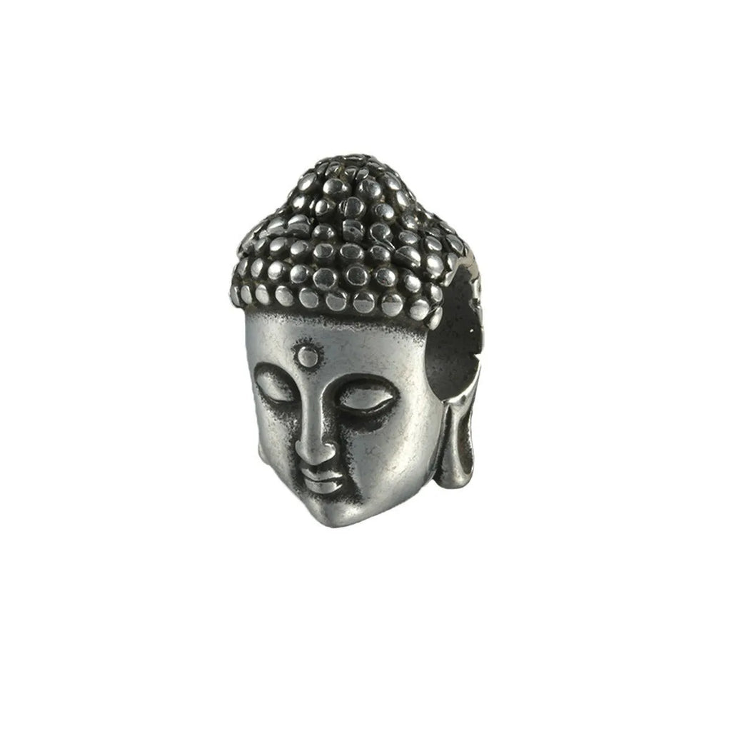 Stainless steel hollow skull Buddha geometric earrings with hip hop style