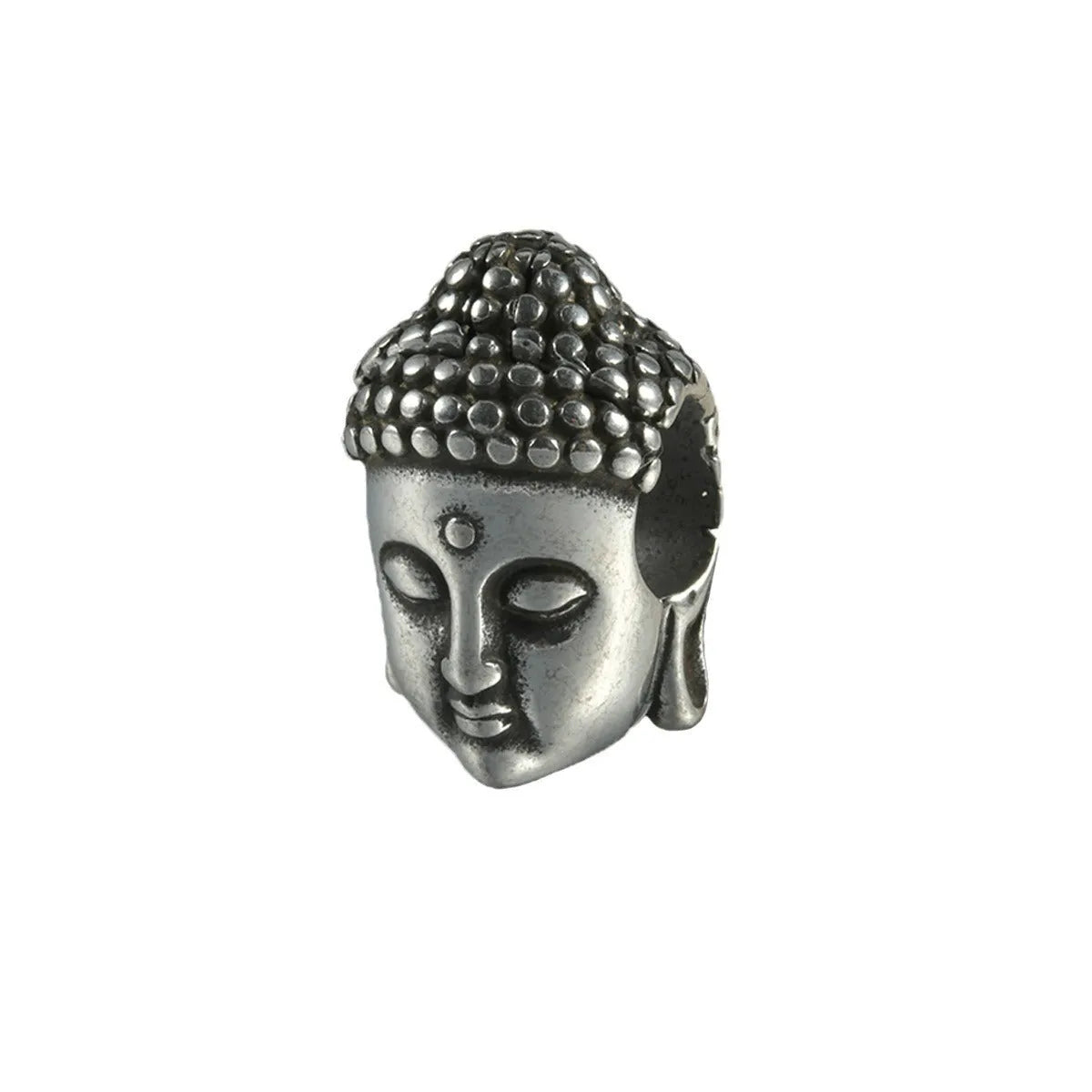 Stainless steel hollow skull Buddha geometric earrings with hip hop style