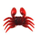 8cm PVC soft crab fishing lure in red and brown colour options