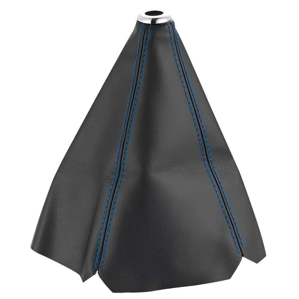 PU leather dirt-proof gear shifter cover for General Motors vehicles, shown in multiple colour line options.