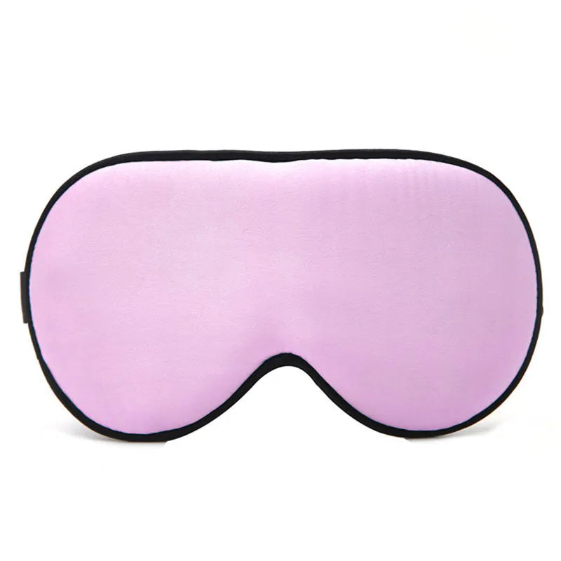 Double-sided mulberry silk eye mask in a choice of 22 colours, showing embroidered print.