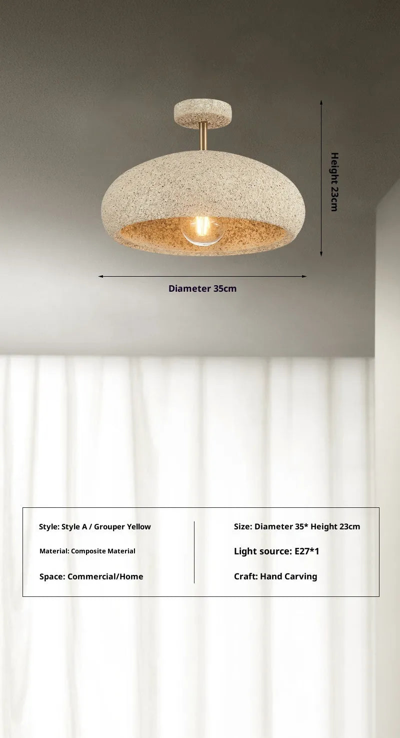Nordic minimalism balcony light in modern mute style with 35cm plastic shade, Lithosporic White finish