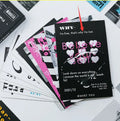 Set of two simple fresh-style printed postcards with 'Time Not Arrived' and 'Warm Wind Not Exhausted' designs.