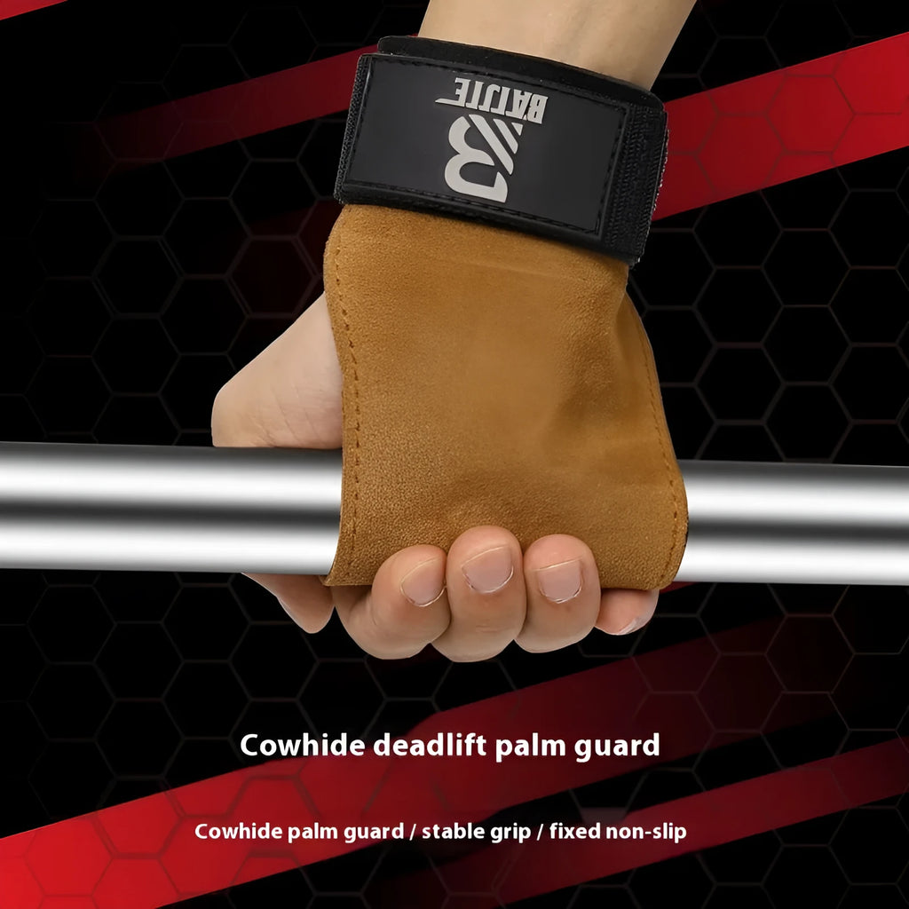 Brown wrist protectors for fitness training and pull-up exercises
