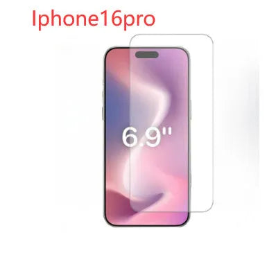Tempered glass screen protector with 9H hardness for iPhone and Samsung phones.