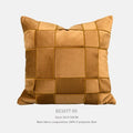 Square 50x50cm chenille woven decorative pillow in beige colour with textured fabric.