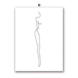 Frameless canvas wall art with spray painting finish in four sizes and colour styles
