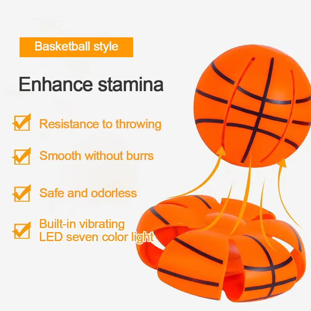 Glowing transformable dog ball toy showing ball and flying disc modes