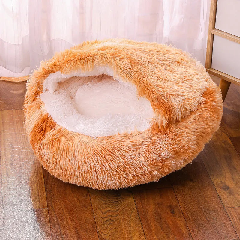 Waterproof cloth dog kennel in a semi-surrounded design shown in a gradient colour.