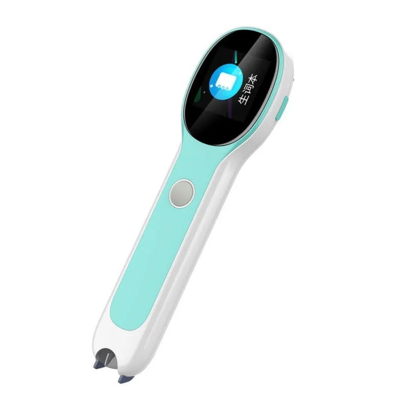 Universal reading pen electronic language learning device in white with USB charging cable