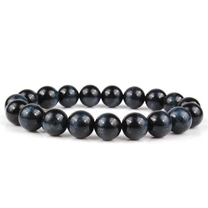 Natural tigereye crystal bracelet with geometric round beads in various colour options