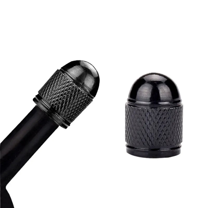 Aluminium mountain bike tyre valve cap with decorative bead in five colour options
