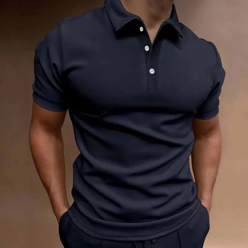 Men's loose fit cotton blend t-shirt in European and American sizing available in seven colours