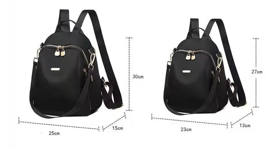 Women's reinforced thickened Oxford cloth casual travel backpack in urban simplicity style with sewing line detail