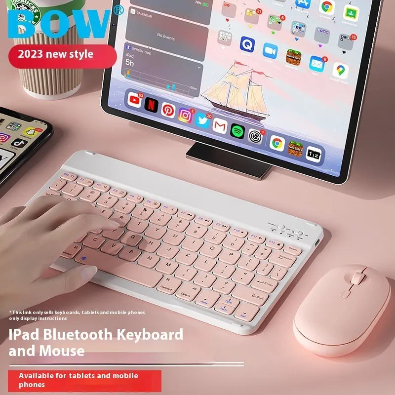 Bluetooth keyboard for Android tablets in multiple colours including white, green, and pink