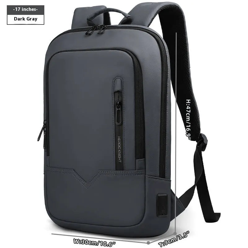 Small lightweight polyester commuter backpack with USB charging port in various colours