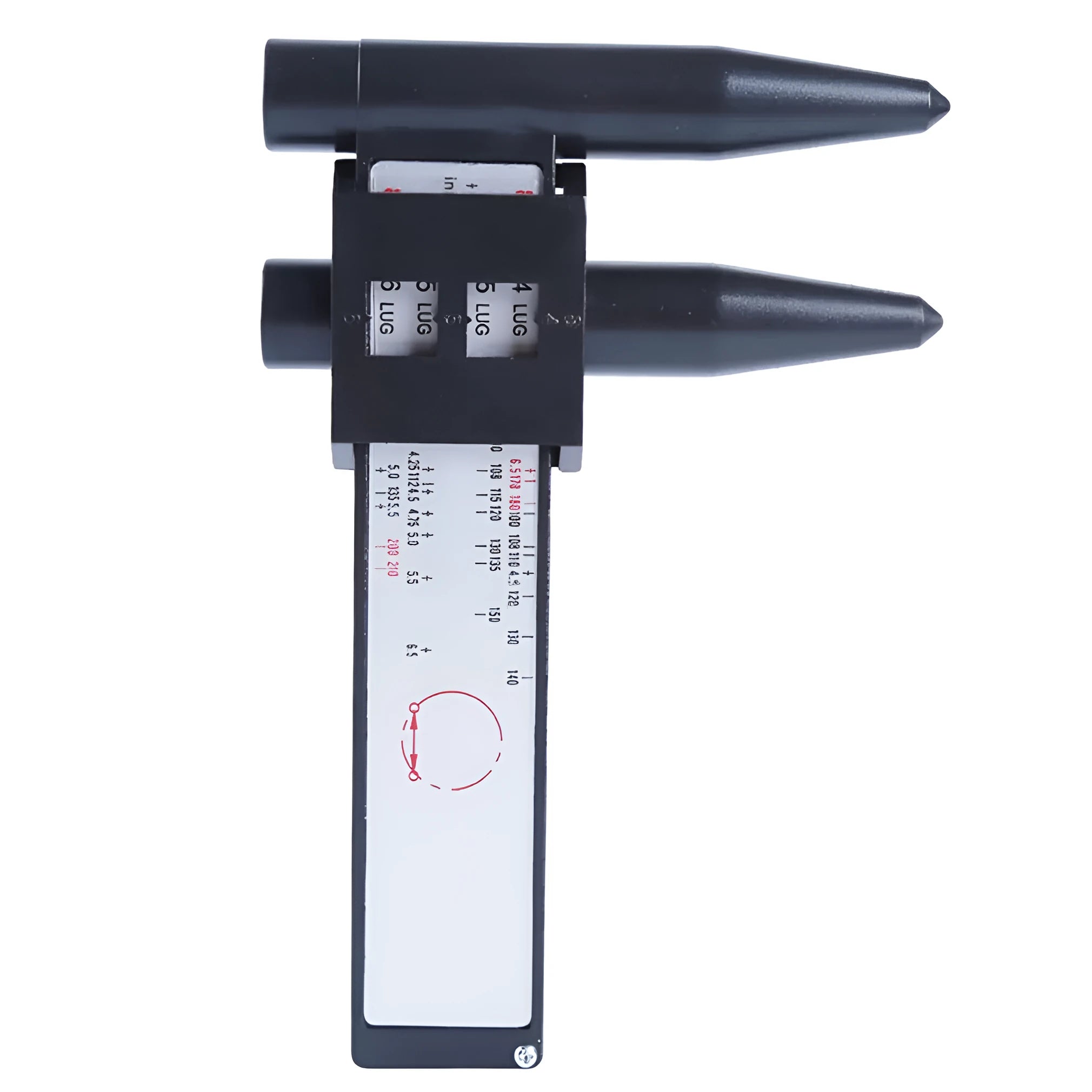Electronic digital hole distance caliper tool showing digital readout and measuring jaws on a 180mm scale.