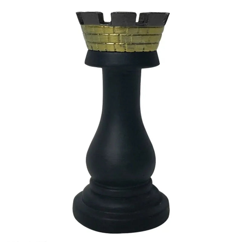 Creative chess resin ornaments synthetic resin European style medium black white warhorse king queen