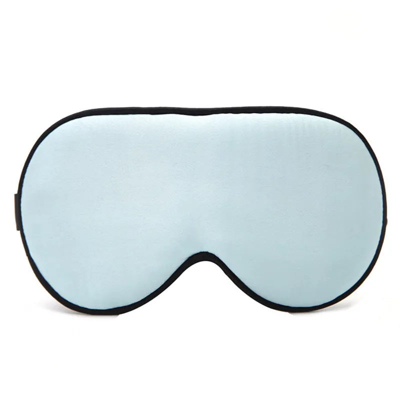 Double-sided mulberry silk eye mask in a choice of 22 colours, showing embroidered print.