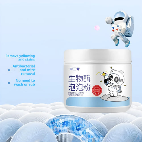 Bottle of Biological Enzyme Bubble Powder active oxygen laundry detergent