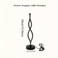 Black aluminium desk lamp with touch control and three-colour dimming button
