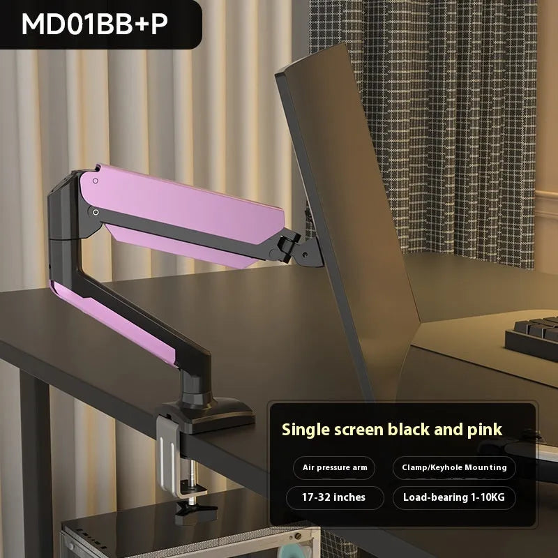 Classic black cold rolled steel monitor bracket for 17-32 inch screens with rotary arm