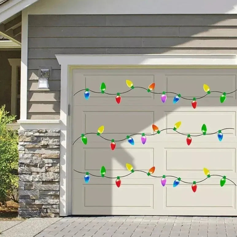 Christmas reflective magnetic light bulb set with 24 bulbs and 12 wires for car and refrigerator decoration