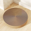 Round green cat scratching board nest with corrugated cardboard surface, 55cm diameter