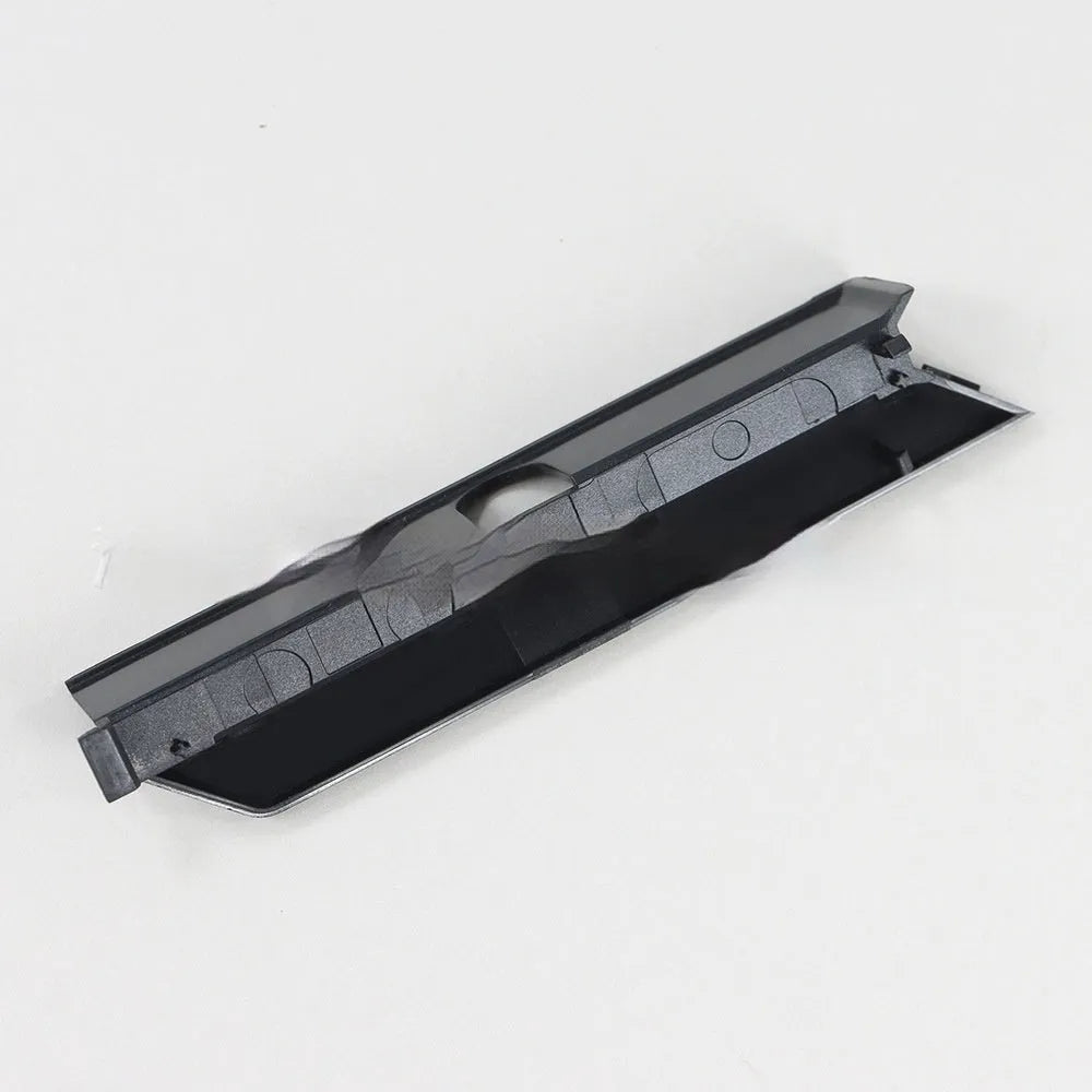 Black and white plastic hard drive baffle plate for computer case internal drive bay organisation
