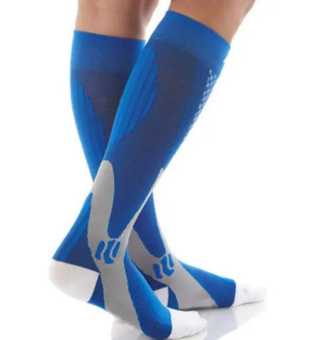 Graduated compression socks for athletic activities and travel in multiple colour options