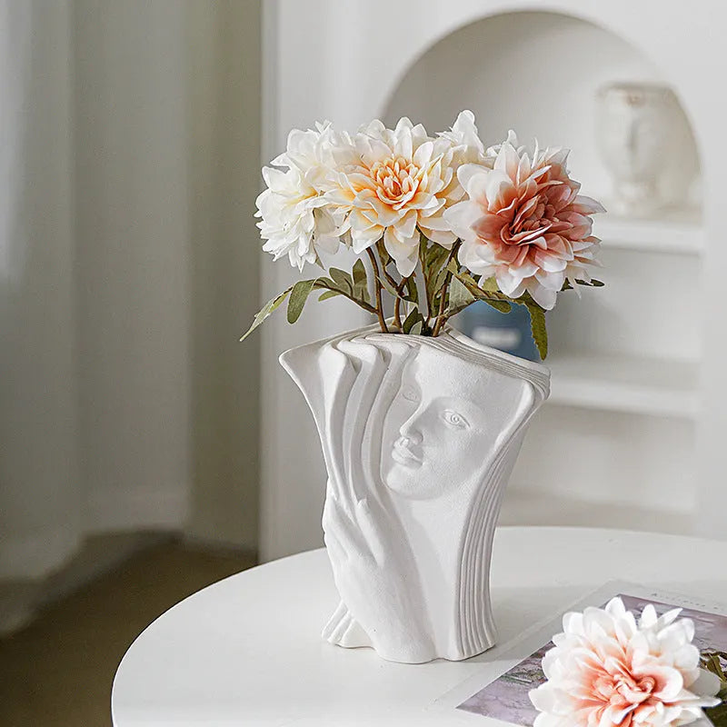 Ceramic book stand with glazed finish in a modern simplicity style