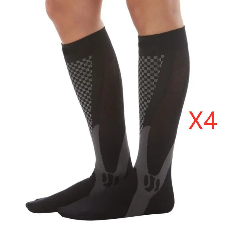 Graduated compression socks for athletic activities and travel in multiple colour options