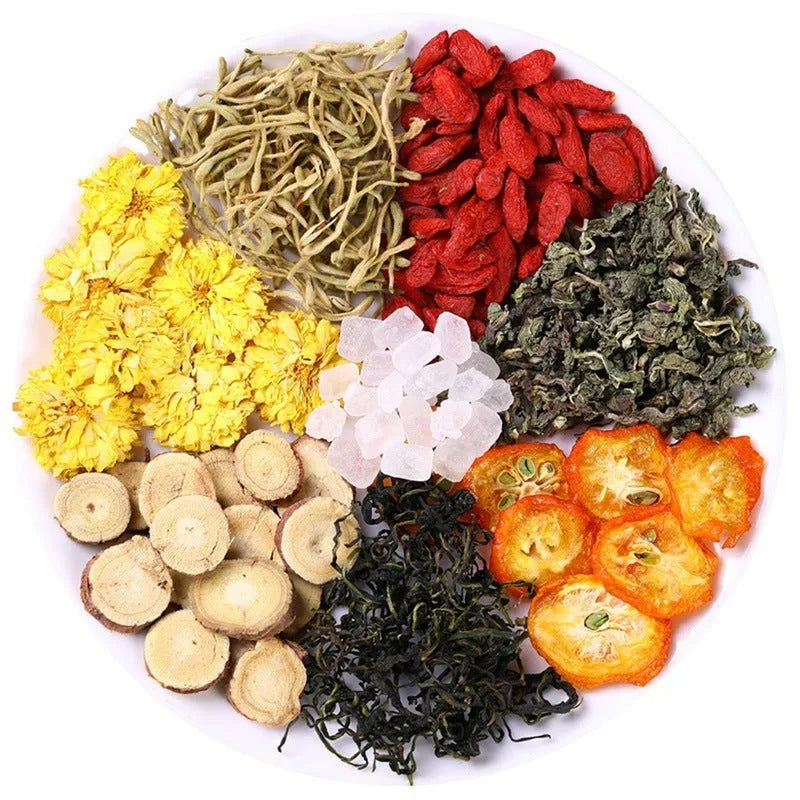 150g box of honeysuckle chrysanthemum tea with triangular tea bags for herbal wellness
