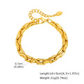 Stainless steel geometric bracelet in ins style, five colour options available, all-match design