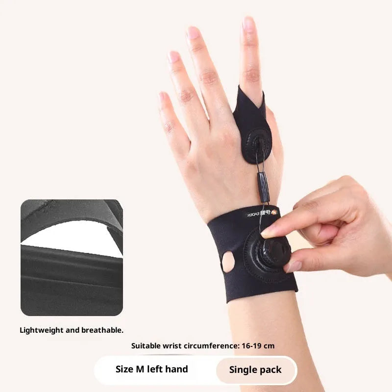 Rotating trigger finger corrector for adult left or right hand, five-finger universal design, S and M sizes