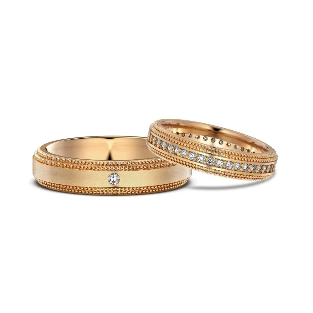 925 sterling silver couple ring set geometric electroplated platinum male and female sizes 5-12