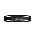 Black nylon seat belt buckle clip for 5-point child car seat harnesses, measuring 14.5cm long.