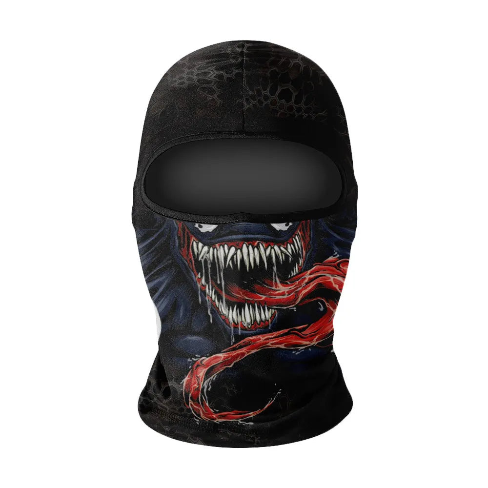 Summer breathable full face sun protection headgear in ice silk fabric, polyester, average size, available in multiple colours