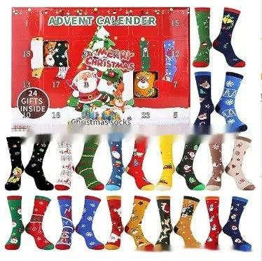 Christmas Socks Blind Box containing one mini resin or plastic stocking ornament from styles A-G.