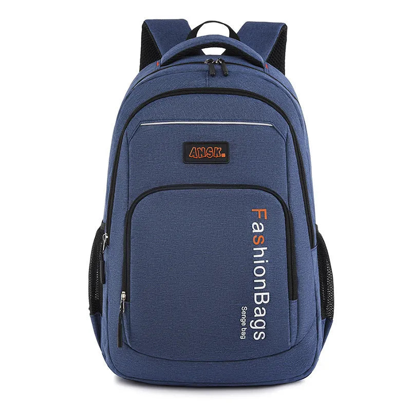 Street style nylon backpack in black, shown with multiple internal organiser pockets including a laptop sleeve.