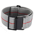 Nylon parachute watchband in green, blue, and black with silver buckle, 18mm 20mm 22mm widths