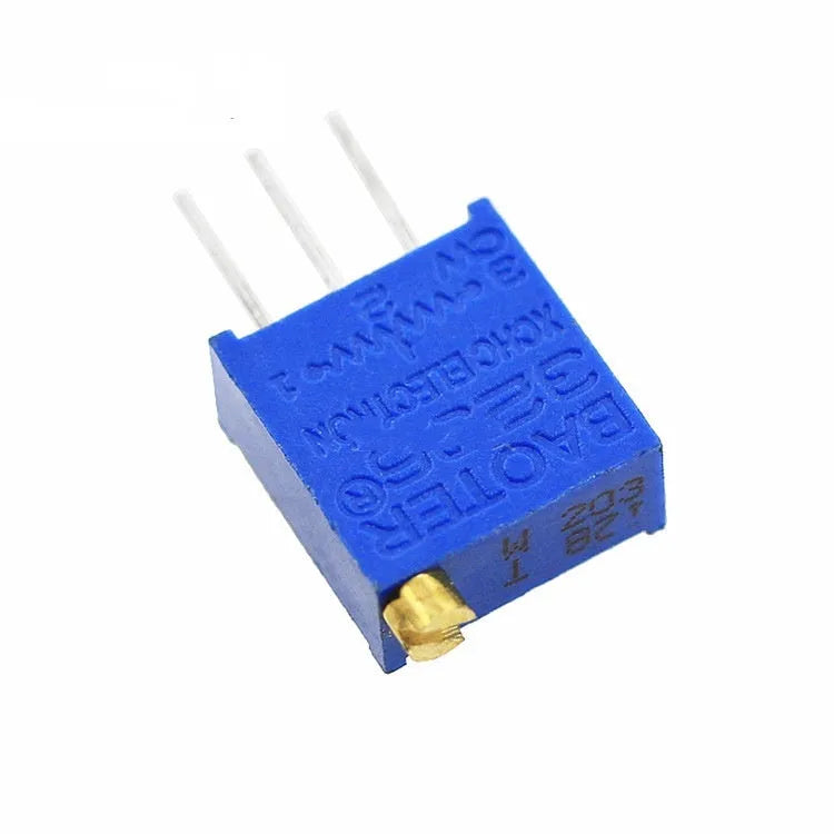 Blue multi-ring precision adjustable resistor potentiometer 20k ohm 0.5W linear tuning electronic component