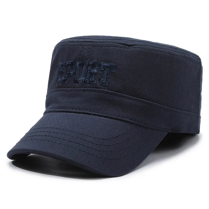 Men's adjustable cotton peaked cap with dome crown in multiple colour options