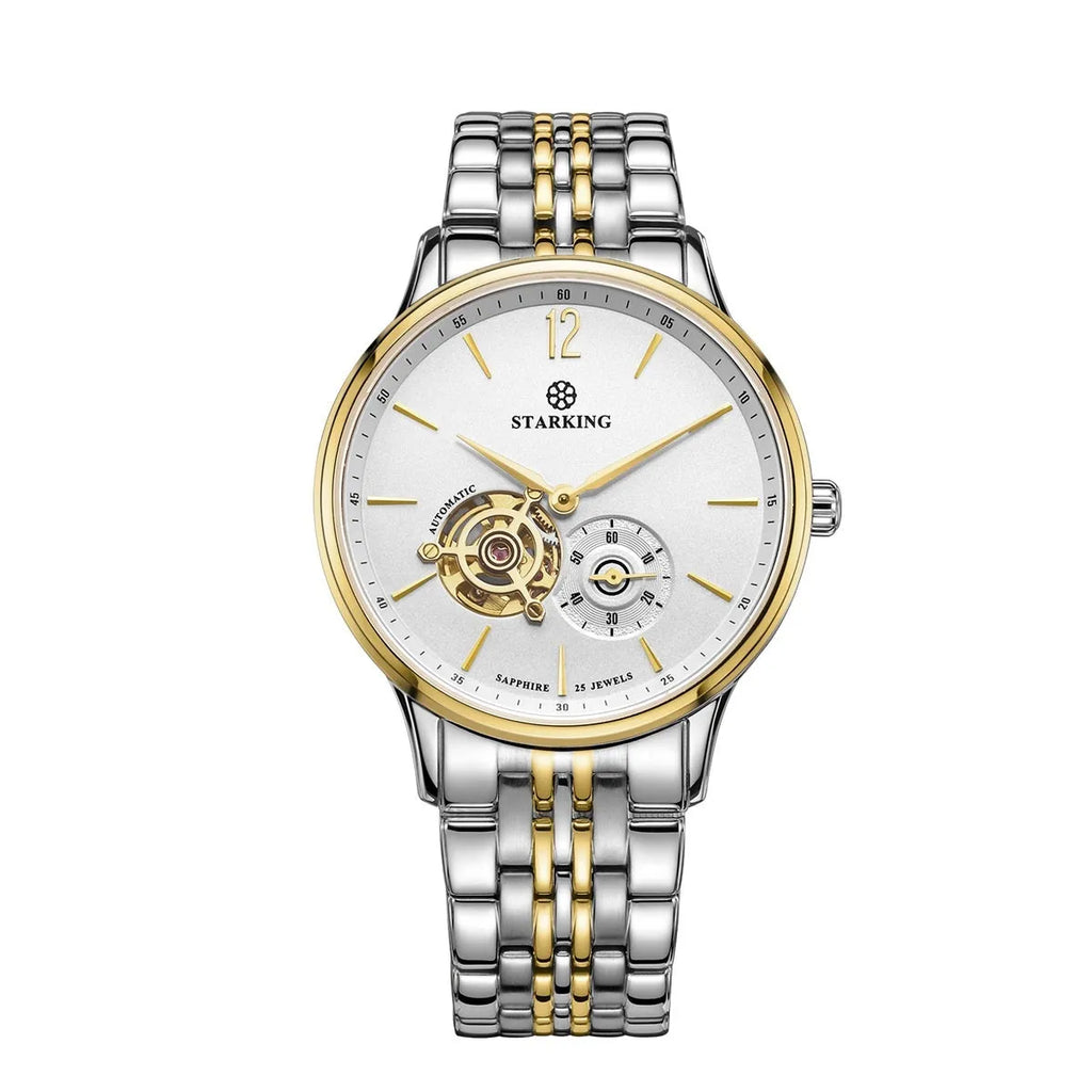 Automatic mechanical business men's watch with sapphire crystal glass and stainless steel case